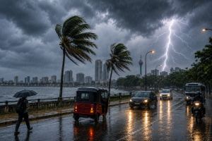 අද ප්‍රදේශ කිහිපයකට මිලිමීටර් 50ට වැඩි තරමක් තද වැසි