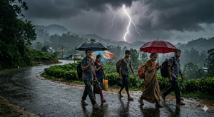 ඉදිරි පැය 36 අතුළතදී දිවයිනේ ප්‍රදේශ රැසකට මිලිමීටර් 100 ඉක්මවූ තද වැසි