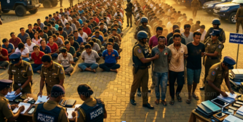 මූල්ය ජාවාරම් සහ නීතිවිරෝධී ක්රියාකාරකම් කළ විදෙස් ජාතිකයන් සියයකට අධික පිරිසක් රාජගිරියෙන් අල්ලයි මූල්ය ජාවාරම් සහ නීතිවිරෝධී ක්රියාකාරකම් කළ විදෙස් ජාතිකයන් සියයකට අධික පිරිසක් රාජගිරියෙන් අල්ලයි