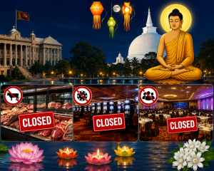 දිවයින පුරා මස් කඩ, කැසිනෝ සහ සමාජ ශාලා දින 03කට වසා දැමේ දිවයින පුරා මස් කඩ, කැසිනෝ සහ සමාජ ශාලා දින 03කට වසා දැමේ
