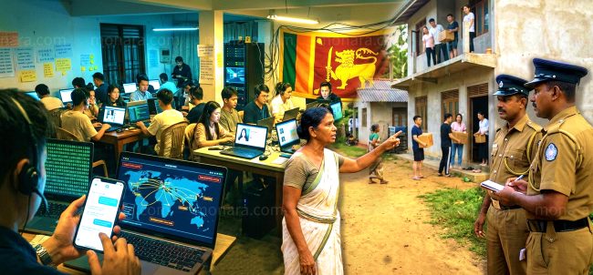 ශ්රී ලංකාව සයිබර් අපරාධ මුලස්ථානයක්! පසුගිය දින කිහිපය තුල අපරාධකරුවන් රැසක් අත්අඩංගුවට ශ්රී ලංකාව සයිබර් අපරාධ මුලස්ථානයක්! පසුගිය දින කිහිපය තුල අපරාධකරුවන් රැසක් අත්අඩංගුවට