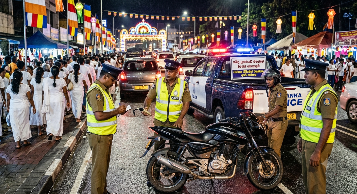 පොසොන් සමයේ ශබ්ද දූෂණය අතහැර  ශබ්ද පූජාවට හිතයොමු කරමු  පොලිසියත් සහයට