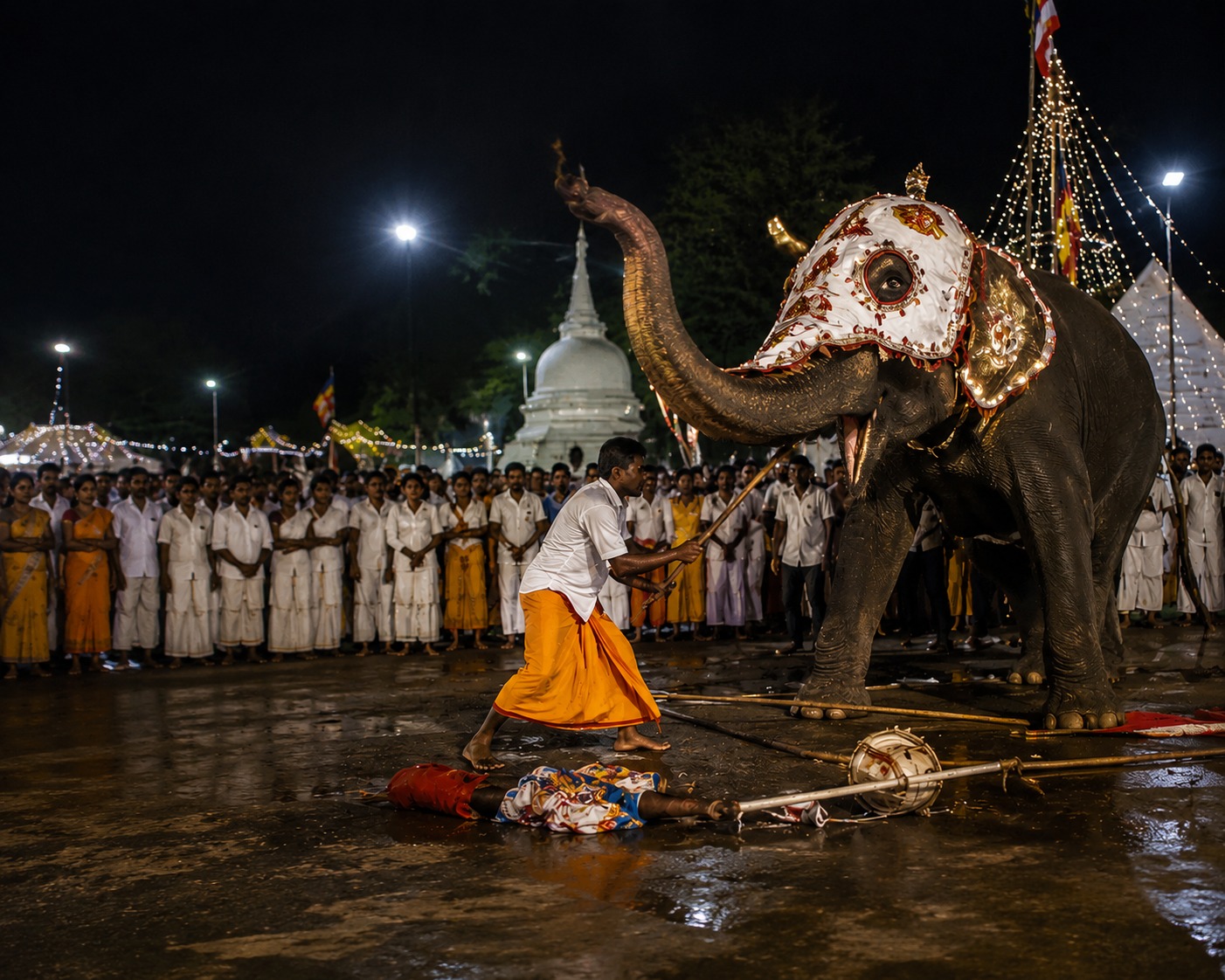 අලි පහරදීමකින් ඇත්ගොව්වා සහ සහයකයා මරුට අලි පහරදීමකින් ඇත්ගොව්වා සහ සහයකයා මරුට
